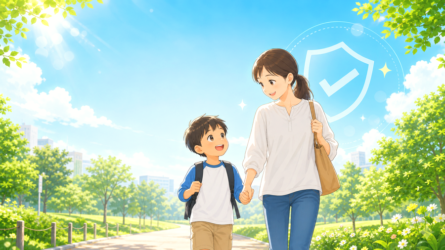 親子で安心して続けるイメージ